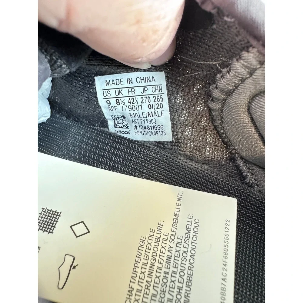 Adidas Yeezy Boost 350 V2 Cinder Charcoal Black Gum FY2903 Mens 9